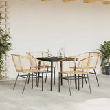 Garden Dining Set Black, Brown 3334493