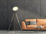Floor Lamp with Adjustable Tripod for Living Room Bedroom, Vintage Spotlight Reading Lamp with Wood T3398P342225