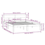 Bed Frame without Mattress Honey Brown Solid Wood 120x200 cm 810145