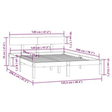 Bed Frame without Mattress Honey Brown Solid Wood 120x200 cm 810145