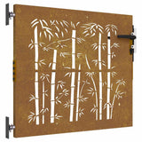 Garden Gate 85 x 75 cm Powder-coated steel Black Lockable 153232