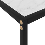 Console Table White 80x35x75 cm Tempered Glass 322833