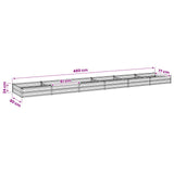 Raised Garden Bed Silver 480 x 80 x 24 cm galvanized 8006522