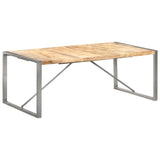 Dining Table 200x100x75 cm Solid Rough Mango Wood 321565