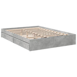 Bed Frame with Drawers without Mattress Concrete Grey 160x200 cm 3280646
