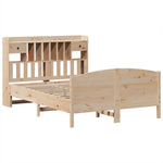 ZNTS Bookcase Bed without Mattress 140x200cm Solid Wood Pine 3323143