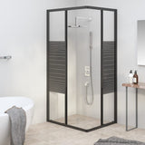 Stripe Shower Cabin ESG 90x70x180 cm Black 151850