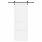 Sliding Door Manual White and black 83 x 232 cm 3333285