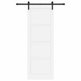 Sliding Door Manual White and black 83 x 232 cm 3333285