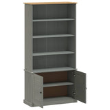 Bookcase VIGO Grey 85x35x170 cm Solid Wood Pine 353198