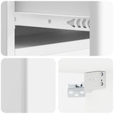 Wall-Mounted Side Table High Gloss White 59 x 34.5 x 17 cm 899169