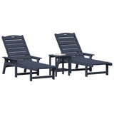 Garden Lounge Furniture 3 pcs Navy 38 x 38 x 46cm Polyethylene 3335855