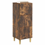 Drawer Cabinet Smoked Oak 33 x 34.5 x 90 cm Engineered Wood 894620