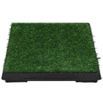 ZNTS Pet Toilets 2 pcs with Tray & Faux Turf Green 63x50x7 cm WC 170767