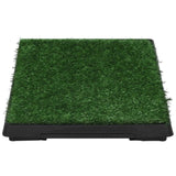 ZNTS Pet Toilets 2 pcs with Tray & Faux Turf Green 63x50x7 cm WC 170767
