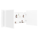 ZNTS LED Bathroom Mirror Cabinet White 100x12x45 cm Acrylic 804980