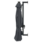Wall-mounted Garden Parasol with LEDs 300 cm Anthracite 312524