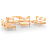 8 Piece Garden Lounge Set Solid Pinewood 3082567