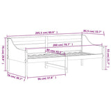 Day Bed without Mattress 80x200 cm Solid Wood Pine 842826