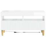 LED TV Cabinet High Gloss White Engineered Wood 896779