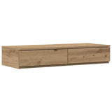 Storage Bed Frame with Drawer Artisan Oak 90 cm Engineered Wood 3335612