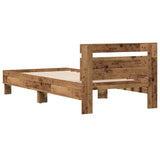 Bed Frame Old Wood 203 x 95 x 70 cm Engineered Wood 874112
