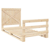 Bed Frame natural pine Solid pinewood Single Bed Frame 3281575