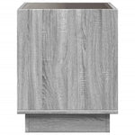 ZNTS Bedside Table with Infinity LED Grey Sonoma 50x50x50 cm 3284089