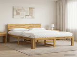Double Bed Frame with Headboard ROSTOCK White 135 x 190 cm 903364