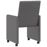 Dining Chairs with Wheels 2 pcs Grey 57 x 66 x 94 cm 42017819