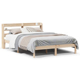 Bed Frame without Mattress 150x200 cm King Size Solid Wood Pine 3306543