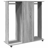 Wardrobe with Wheels Grey Sonoma 102x38x110 cm Engineered Wood 848036