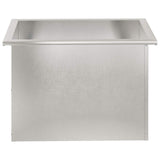 Garden Planter with LED Silver 40 x 60 x 40 cm Stainless Steel 8008148