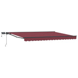 Manual Awning Frame with LEDs Burgundy and Anthracite 5 x 3.5 m 3420938