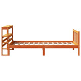 Bed Frame with Headboard without Mattress Wax Brown 90x200 cm 3305776