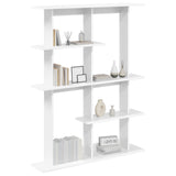 Wall Shelving Unit White 102 x 20 x 130 cm Engineered Wood 8012052