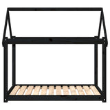 Dog Bed Black 111x80x100 cm Solid Wood Pine 822221