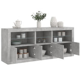 Sideboard with LED Lights Concrete Grey 162x37x67 cm 3208998