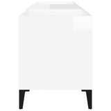 Record Cabinet High Gloss White 121x38x48 cm Engineered Wood 831935