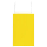 Paper Bags 250 pcs with Handles Yellow 26x17x25 cm 4101787