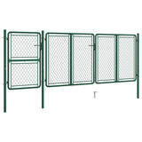 144446 Garden Gate Steel 400x125 cm Green