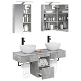 Bathroom Cabinet Set 5 pcs Concrete Grey Engineered Wood 3406274