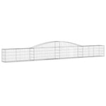 Arched Gabion Baskets 2 pcs 400x30x40/60 cm Galvanised Iron 3146827