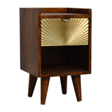 Mini Manila Gold 1 Drawer Bedside IN3291