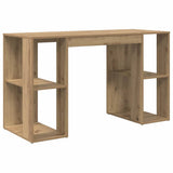 Desk with Shelf Artisan Oak 130 x 50.5 x 75 cm Engineered Wood 869505