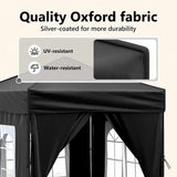 Folding Party Tent with Sidewalls Black 2x2 m 93504
