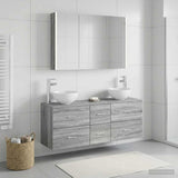 Bathroom Furniture Set 4 pcs Grey Sonoma 3406708