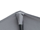 2m Half Parasol Market Umbrella Garden Balcony Parasol with Crank Handle, Base, Double-Sided Canopy, T3398P320030