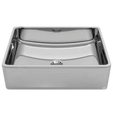 ZNTS Wash Basin 41x30x12 cm Ceramic Silver 143495