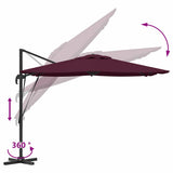 Roma Parasol Red 286 x 284 x 265 cm Aluminium and Polyester 42003341